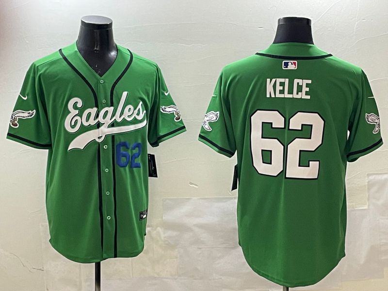 Men Philadelphia Eagles #62 Kelce Green three generations Jointly Name 2025 Nike Limited NFL Jersey style 11->philadelphia eagles->NFL Jersey